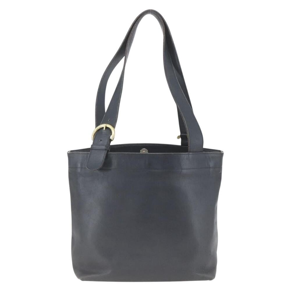 Coach Leather Tote Bag Black